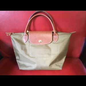 Longchamp small tote, khaki green